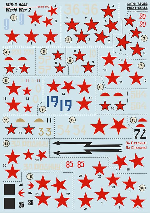 Print Scale 72-283 1/72 MIg-3 Aces of World War II
