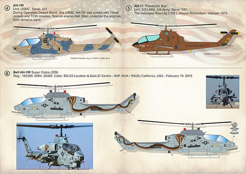 Print Scale 72-290 1/72 Bell AH-1 Cobra In the complete set 1,5 sheets