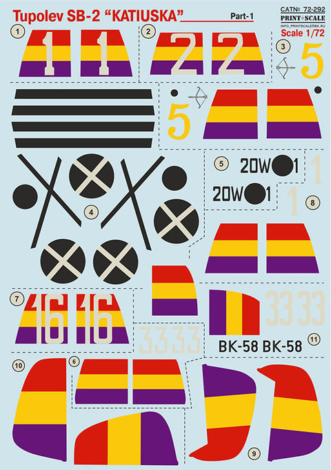 Print Scale 72-292 1/72 Tupolev SB-2 "Katushka" Part 1