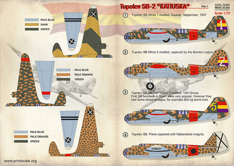 Print Scale 72-292 1/72 Tupolev SB-2 "Katushka" Part 1