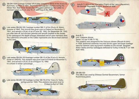 Print Scale 72-295 1/72 Tupolev SB-2 "Katushka" Part 3 In the complete set 1,5 sheets