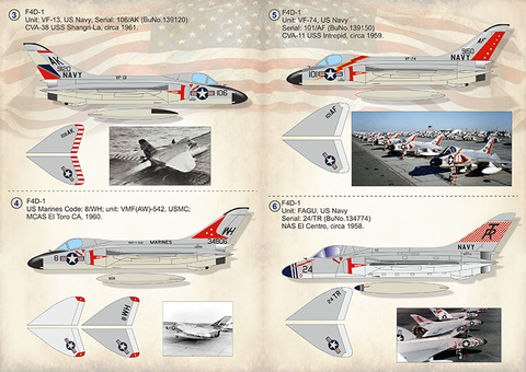Print Scale 72-297 1/72 Douglas F4DF-6 Skyray In the complete set 2 sheets
