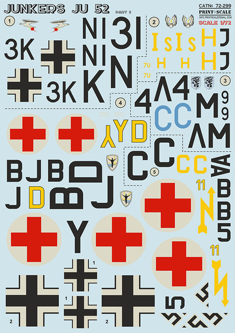 Print Scale 72-299 1/72 Junkers Ju 52 Part 3