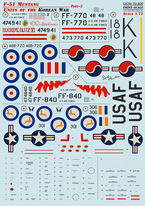 Print Scale 72-300 1/72 F-51 Mustang Part-2 72-300 Scale 1/72