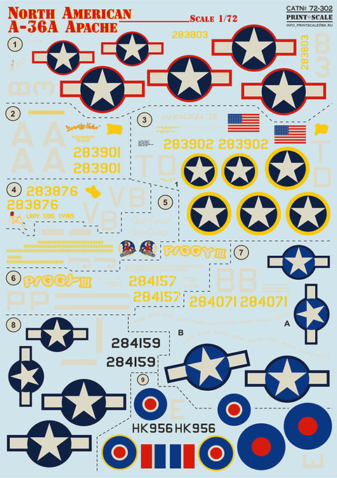 Print Scale 72-302 1/72 A-36 Apache