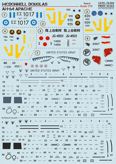 Print Scale 72-304 1/72 AH-64 Apache Part 2