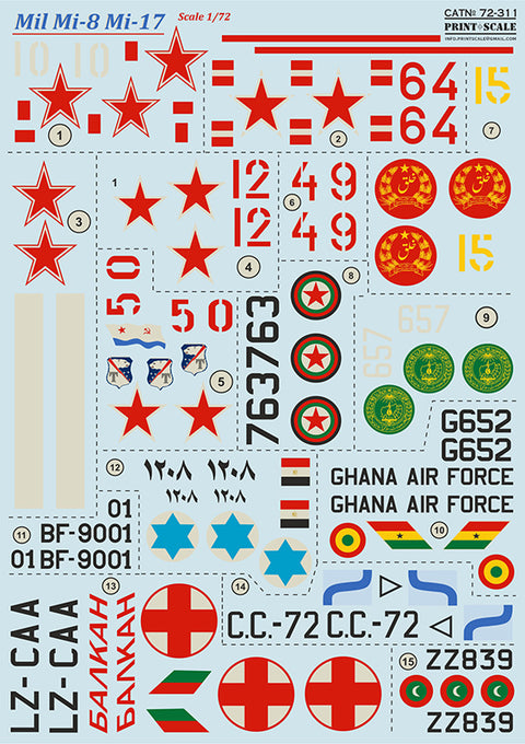 Print Scale 72-311 1/72 Mill Mi-8