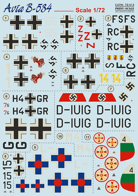 Print Scale 72-313 1/72 Avia B-534