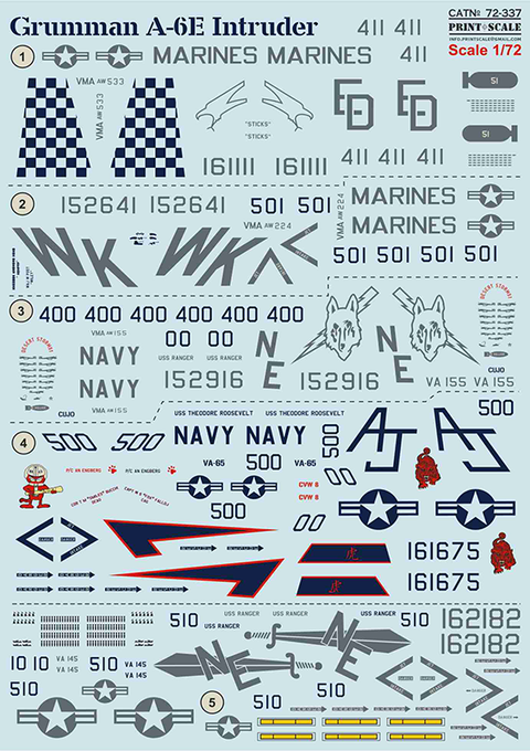 Print Scale 72-337 1/72 Grumman A-6 Intruder