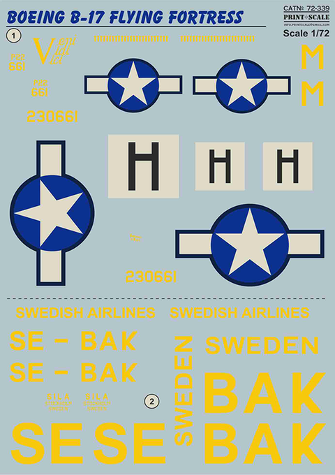 Print Scale 72-339 1/72 B-17 "Veni. Vidi. Vici"