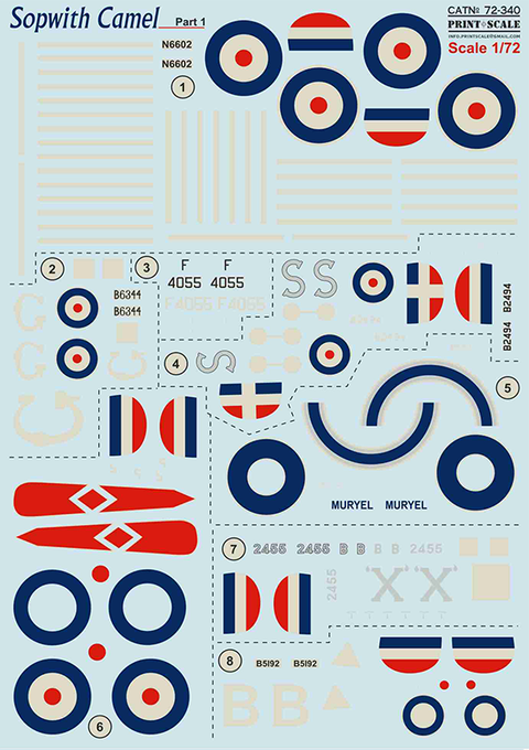 Print Scale 72-340 1/72 Sopwich Camel