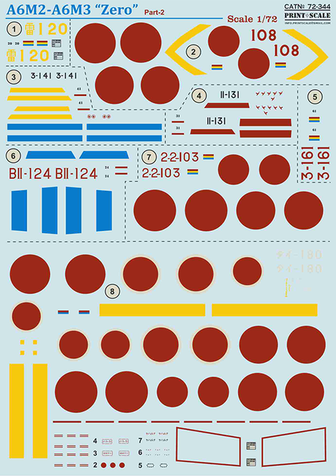 Print Scale 72-344 1/72 Nakajima A6M2- A6M3 "Zero" Part 2