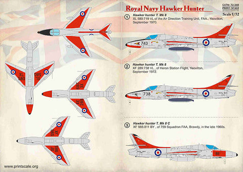 Print Scale 72-348 1/72 Roya Navy Hawker Hunter