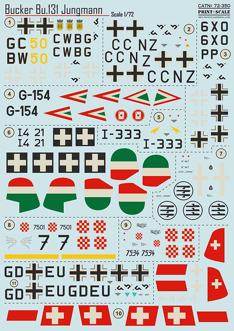 Print Scale 72-350 1/72 Bucker Bu.131
