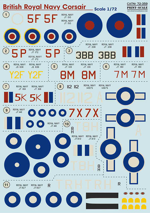 Print Scale 72-359 1/72 British Royal Navy Corsair