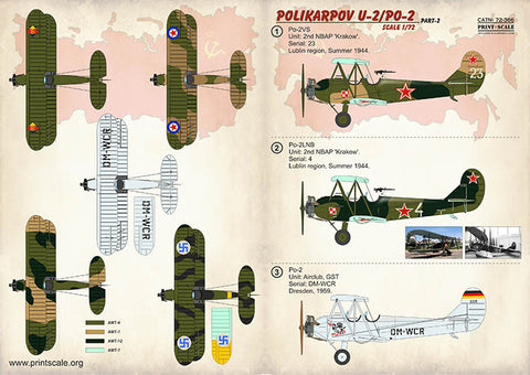 Print Scale 72-366 1/72 Polikarpov U-2/Po-2 Part 2