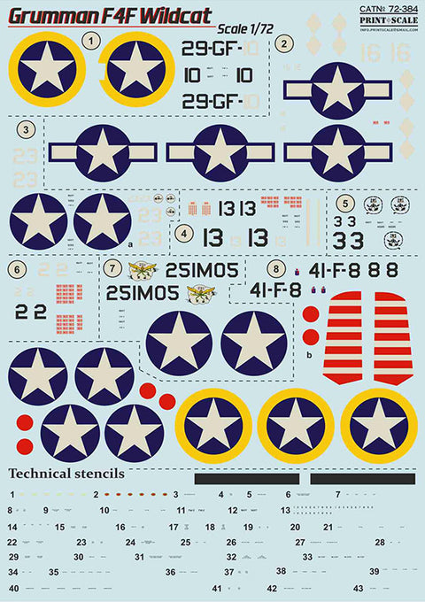 Print Scale 72-384 1/72 Grumman F4F Wildcat