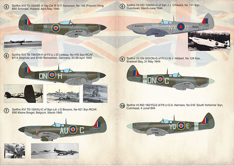 Print Scale 72-386 1/72 Spitfire Aces of Northwest Europe 1944–45 Part 2 72-386 Scale 1/72