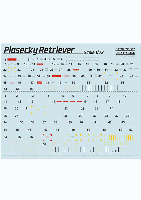 Print Scale 72-387 1/72 Piasecky Retriever The complete set 1,5 leaf