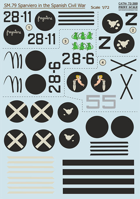 Print Scale 72-388 1/72 SM-79 in the Spanish Civil War