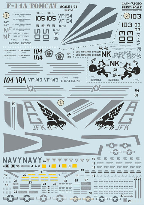 Print Scale 72-390 1/72 Tomcat F-14 A Part 3
