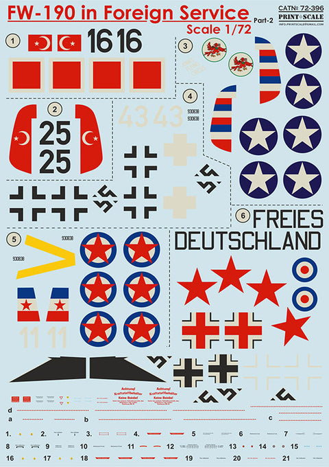 Print Scale 72-396 1/72 FW-190 in Foreign Service Part 2