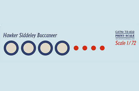 Print Scale 72-402 1/72 Hawker Siddeley Buccaneer Part 2 The complete set 1,5 leaf