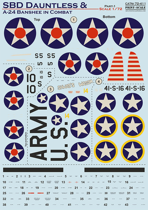 Print Scale 72-411 1/72 SBD Dauntless & A-24 Banshee in combat Part 1