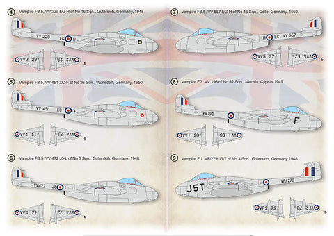 Print Scale 72-422 1/72 De Havilland FB Vampire