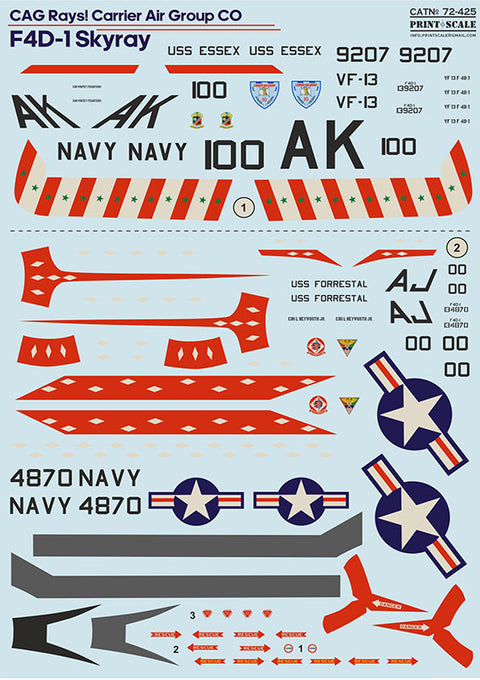 Print Scale 72-425 1/72 F4D-1 Skyray