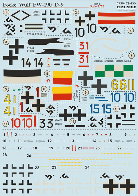 Print Scale 72-430 1/72 FW-190 D-9 Part 2