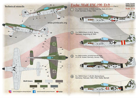 Print Scale 72-430 1/72 FW-190 D-9 Part 2