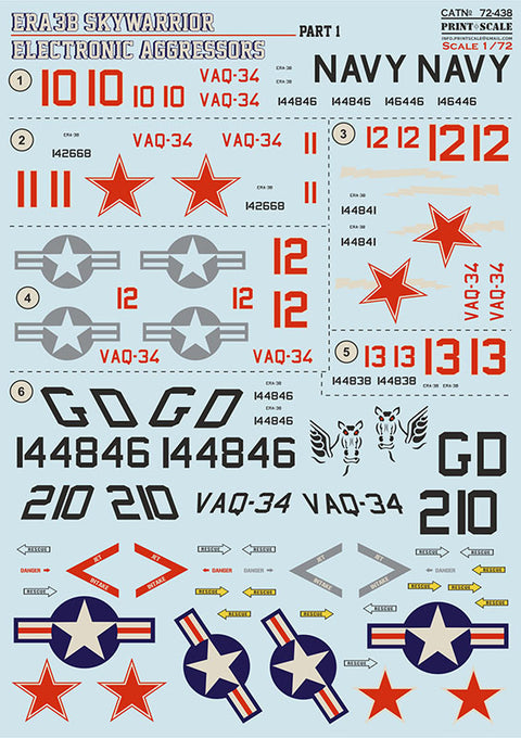 Print Scale 72-438 1/72 ERA-3B Skywarrior Electroniс Aggressors Part 1