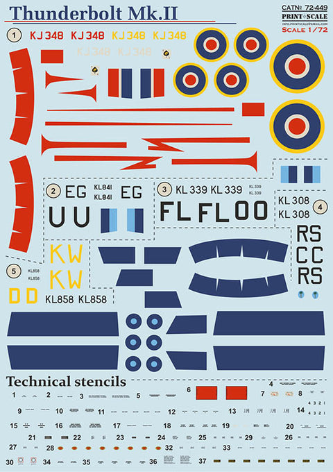 Print Scale 72-449 1/72 Thunderbolt Mk II