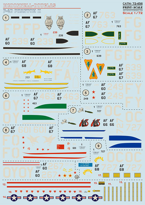 Print Scale 72-456 1/72 McDonnel Douglas F-4D Phantom II