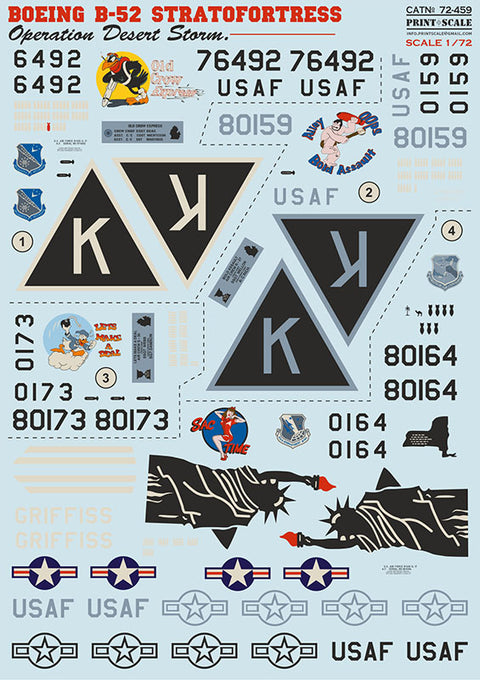 Print Scale 72-459 1/72 B-52 Stratofortress. Operation Desert Storm