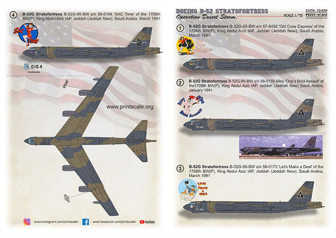 Print Scale 72-459 1/72 B-52 Stratofortress. Operation Desert Storm