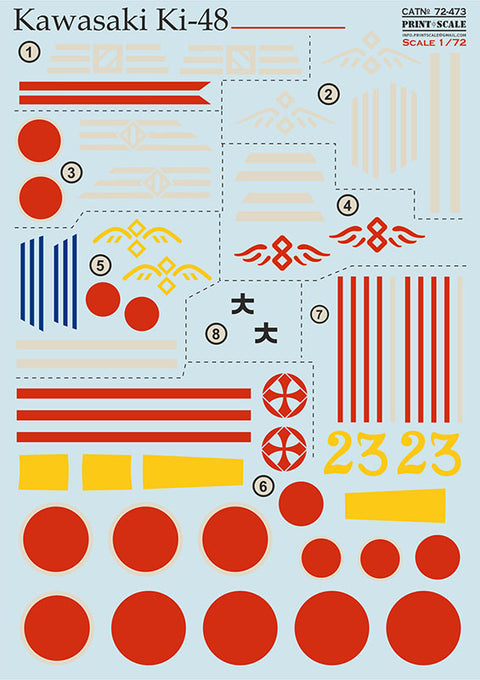 Print Scale 72-473 1/72 Kawasaki Ki-48
