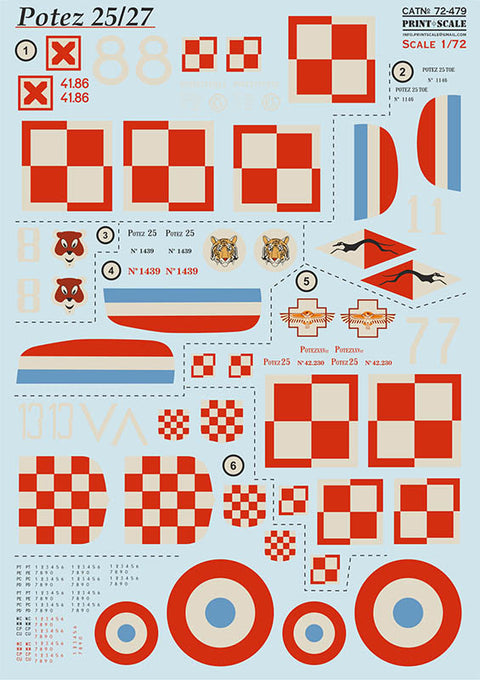 Print Scale 72-479 1/72 Potez 25/27 72-479 Scale 1/72