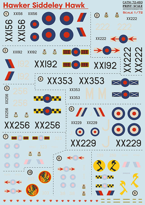Print Scale 72-493 1/72 Hawker Siddeley Hawk 72-493 Scale 1/72