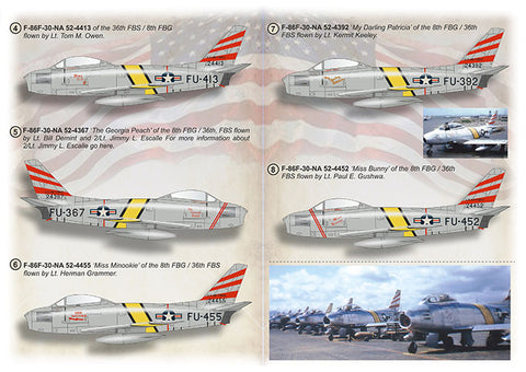 Print Scale 72-495 1/72 F-86 Sabre Fighter Bomber Groups of the Korean War 72-495 Scale 1/72
