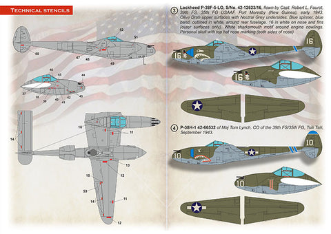 Print Scale 72-499 1/72 Lockheed P-38 Lightning 72-499 Scale 1/72