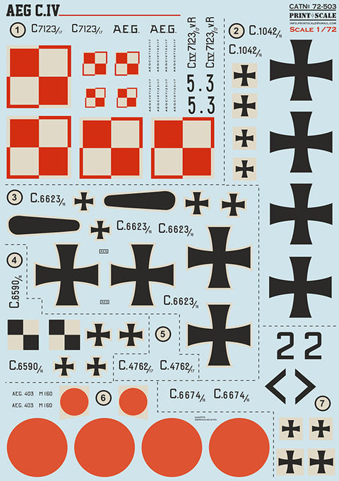 Print Scale 72-503 1/72 AEG C.IV 72-503 Scale 1/72