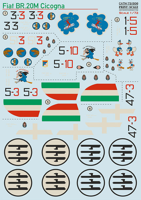 Print Scale 72-506 1/72 BR.20M Cicogna 72-506 Scale 1/72