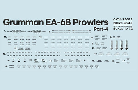 Print Scale 72-512 1/72 EA-6B Prowler Part 4 72-512 Scale 1/72