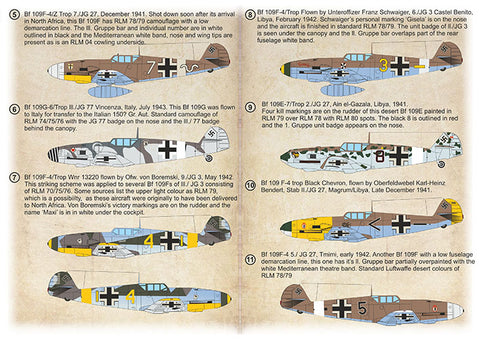 Print Scale 72-533 1/72 Messerschmitt Bf 109 Tropical 72-533 Scale 1/72