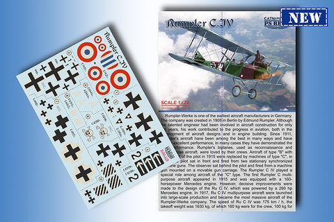 Print Scale PSR72003 1/72 Rumpler C.IV Resin Detail Set PSR 72003 1/72