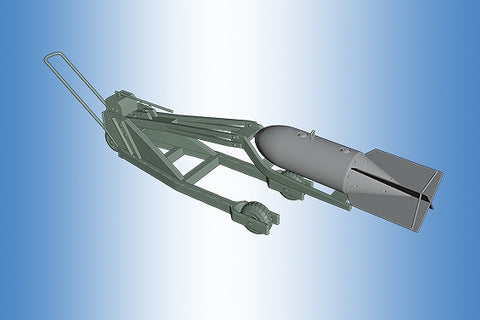 Print Scale PSR72005 1/72 Bomb Trolley With Lift Luftwaffe SC 250 PSR 72005 1/72