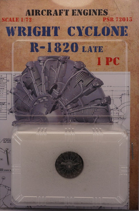 Print Scale PSR72013 1/72 Wright Cyclone R-1820 Late Aircraft Engine The complete set 1 piece PSR72013 1/72