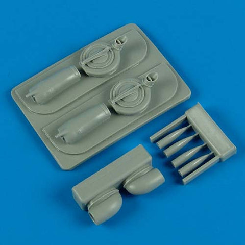 Quick Boost 48 467 1/48 P-38F Lightning air intakes & B-33 supercharger(For ACA/EDU)
